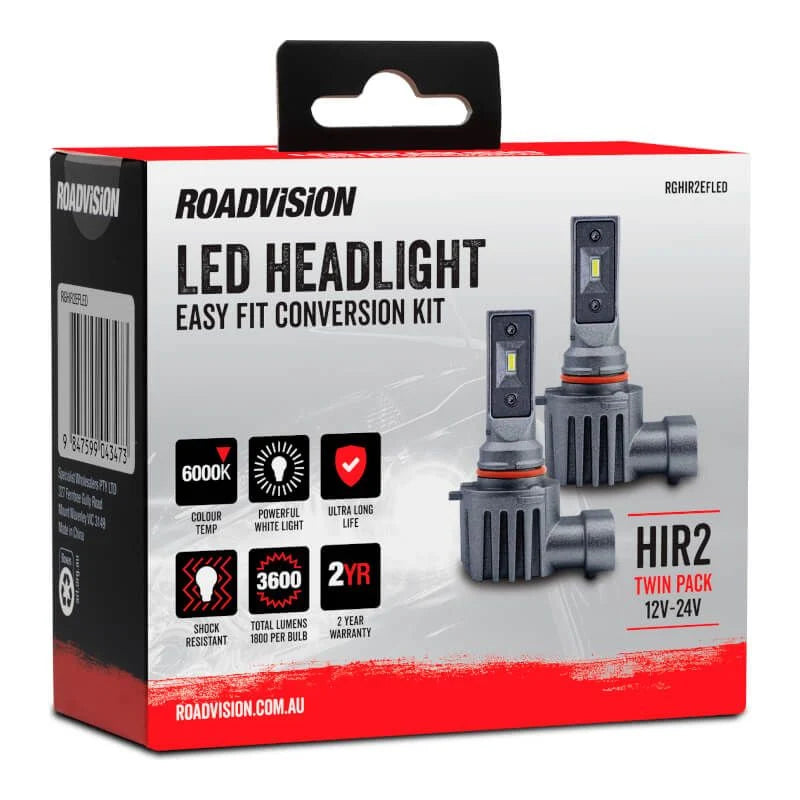 Roadvision RGHIR2EFLED LED HIR2 Headlight Globe Kit 6000K 12-24V