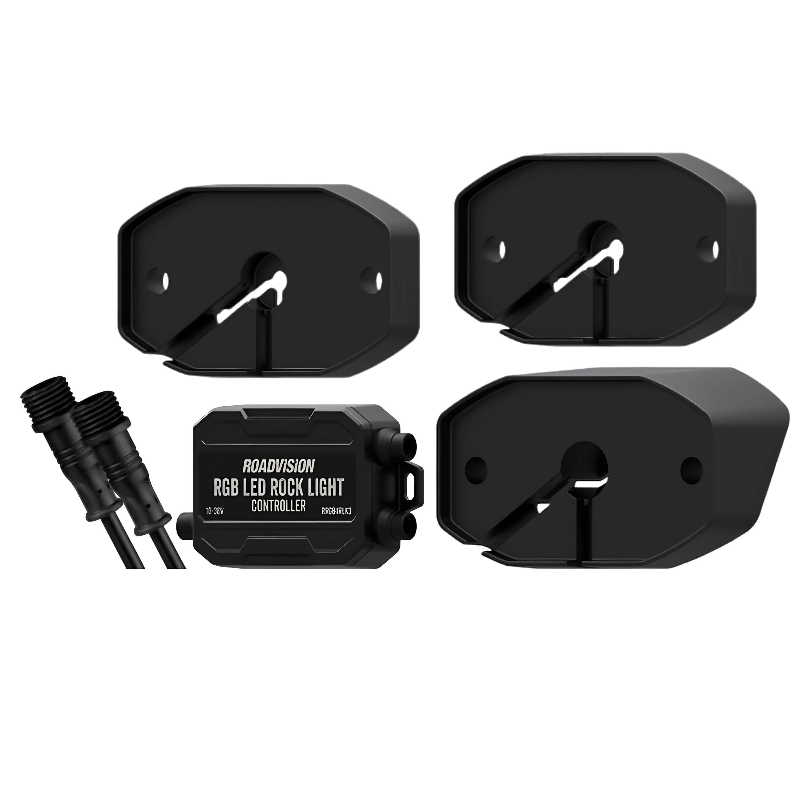 Roadvision RRGB4RLK3 RGB LED Rock Light Kit 4 Lights with Controller
