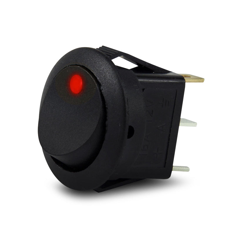 DNA RS16R 12 Volt Off/On Rocker Switch - Red LED