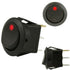 DNA RS16R 12 Volt Off/On Rocker Switch - Red LED