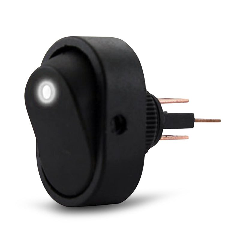 DNA RS30W 12 Volt Off/On Rocker Switch - White LED