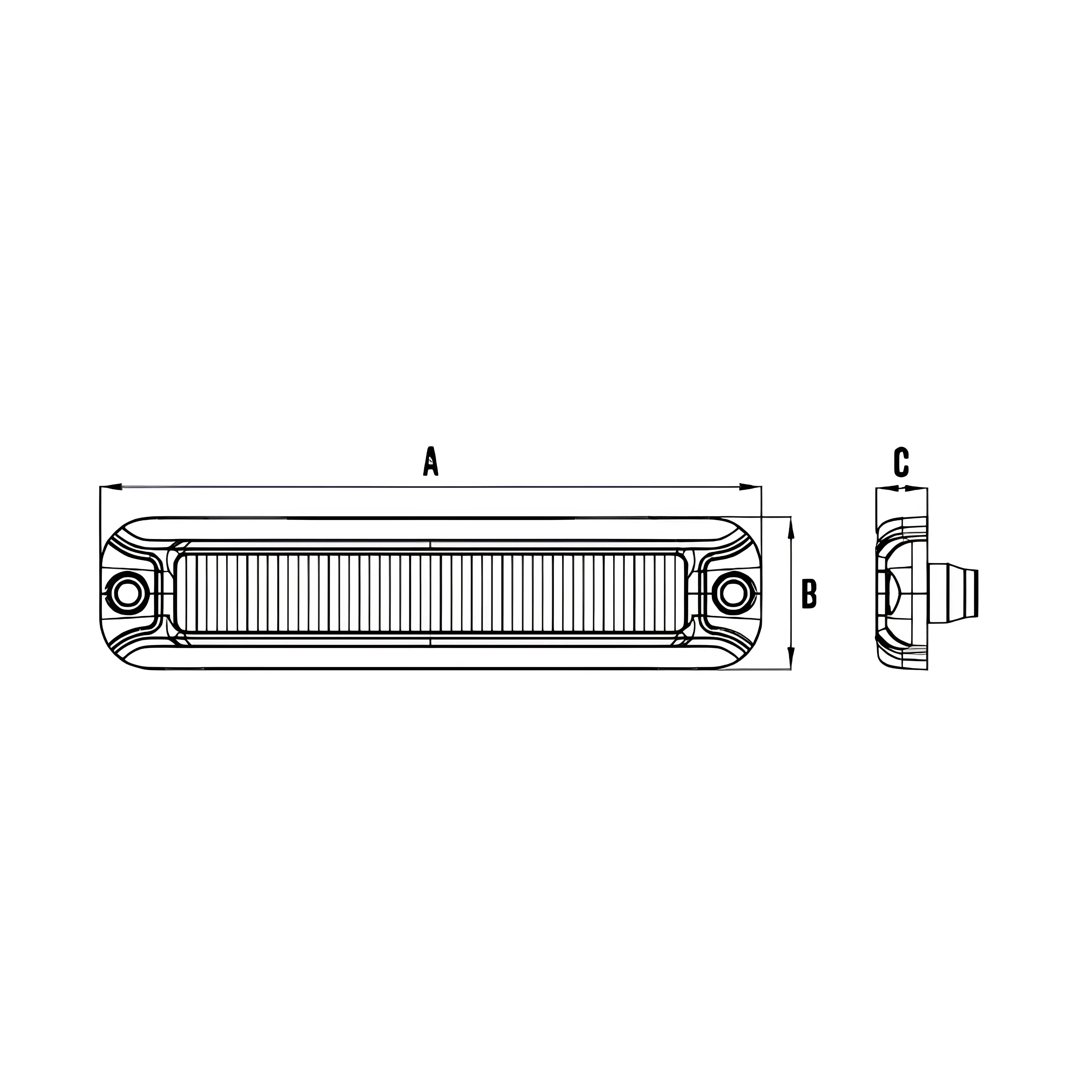 Roadvision RSM0706W LED Strobe Module - 10-30V Rectangle Surface Mount 18W White