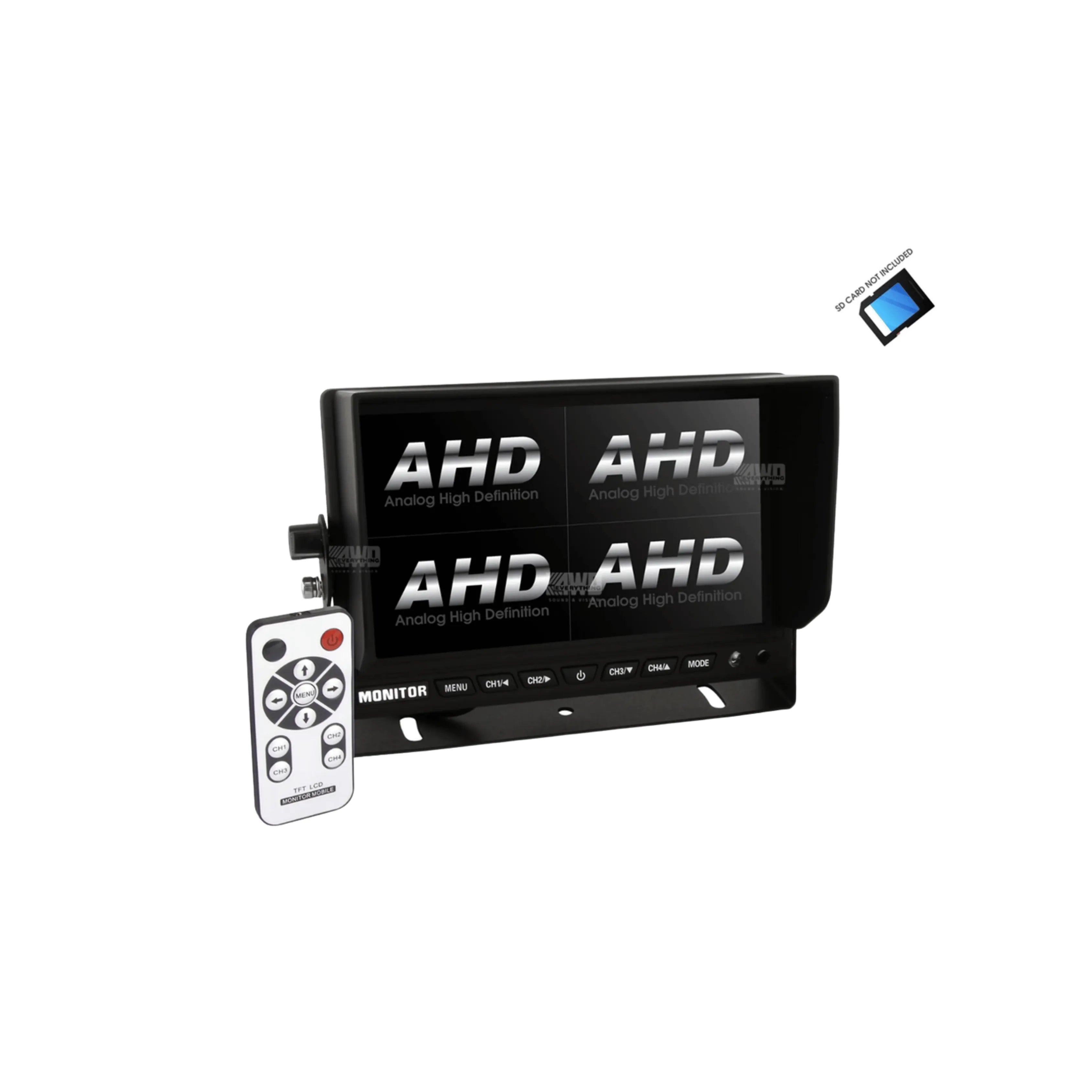 DNA RV74B-AHD-DVR 7 Inch LCD 4 Channel Quad Rearview Screen