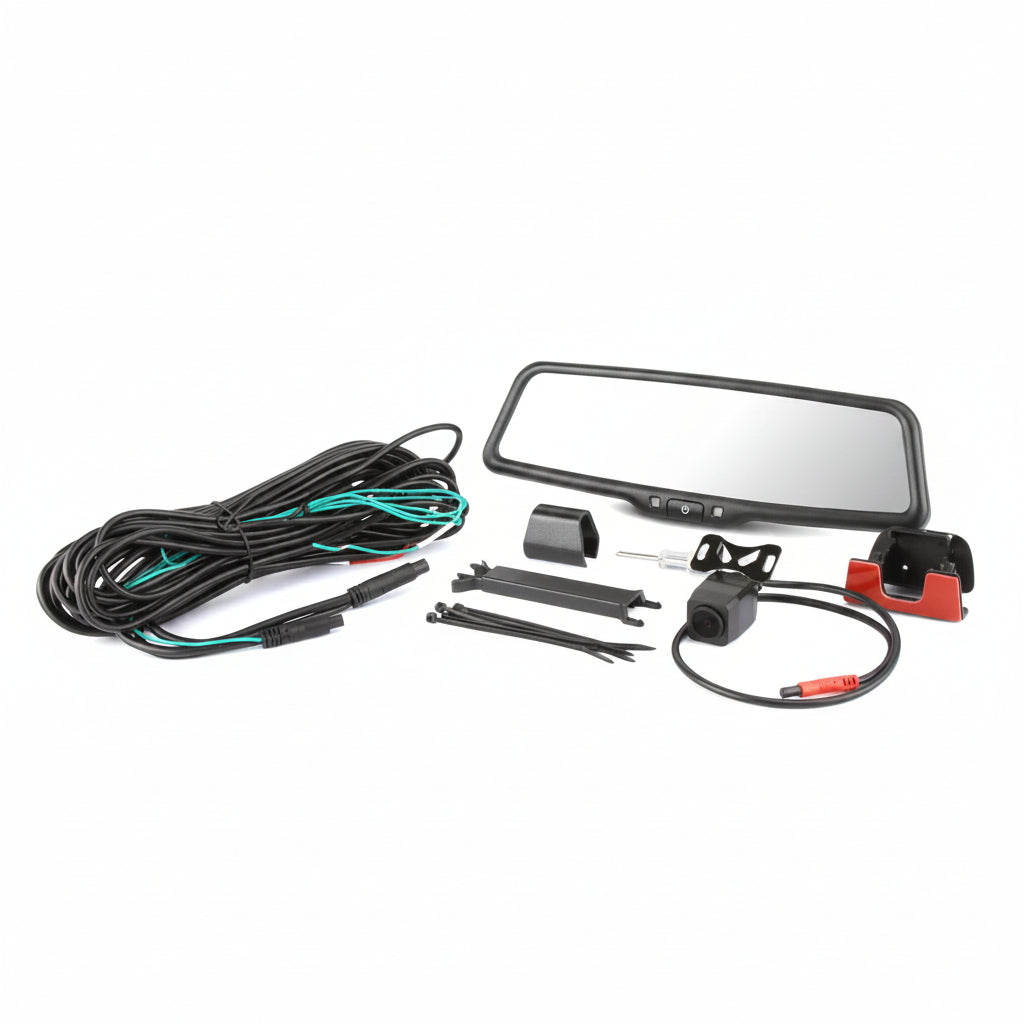 DNA RVS966TY01 9.66" OEM Style Mirror and Camera Kit Toyota Landcruiser 79 Series