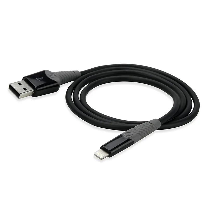Scosche Ri3LED StrikeLine LED 0.9m Rugged Charge & Sync Cable for Lightning Devices - Black