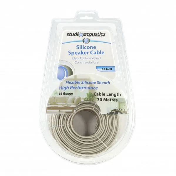 Studio Acoustics SA1630 16GA Flexible Silicone Sheath Speaker Cable - 30 Metres