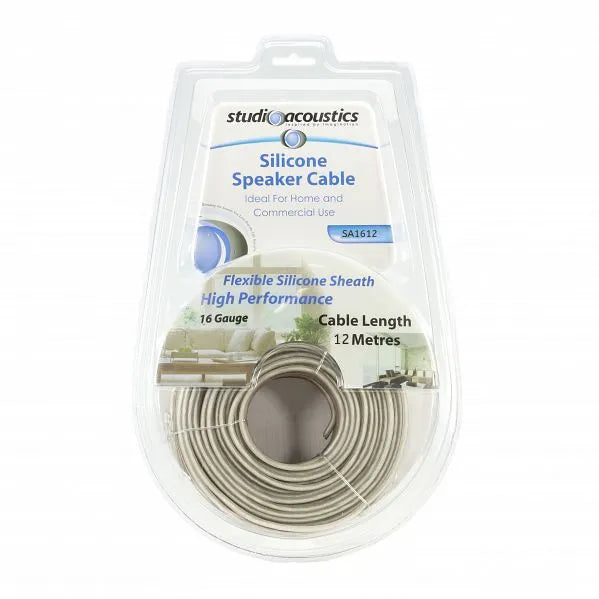Studio Acoustics SA1612 16GA Flexible Silicone Sheath Speaker Cable - 12 Metres