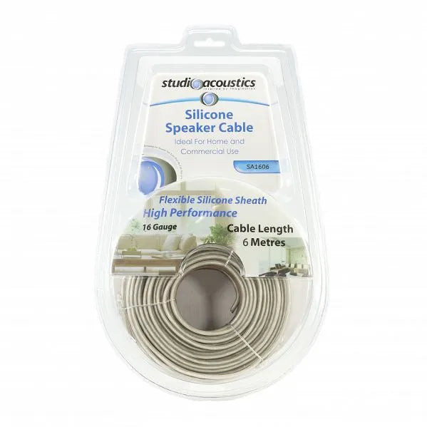 Studio Acoustics SA1606 16GA Flexible Silicone Sheath Speaker Cable - 6 Metres