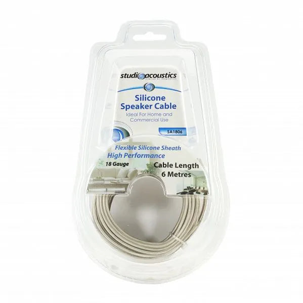 Studio Acoustics SA1806 18GA Flexible Silicone Sheath Speaker Cable - 6 Metres