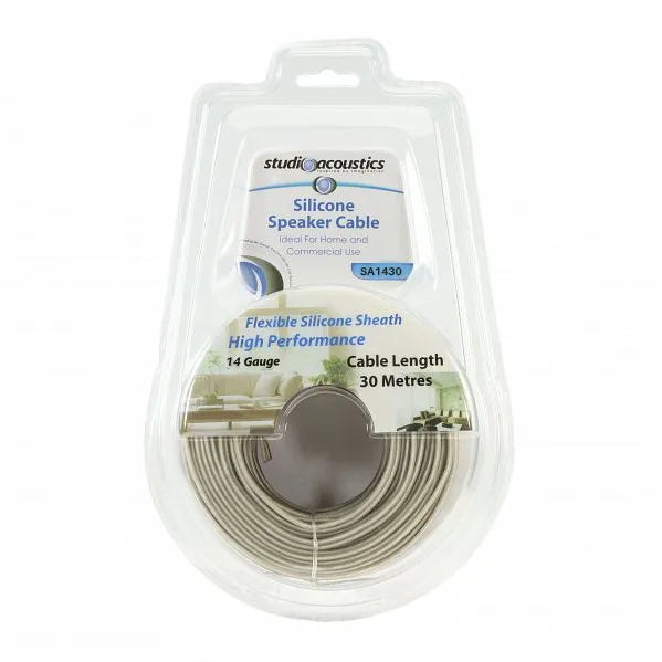Studio Acoustics SA1430 14GA Flexible Silicone Sheath Speaker Cable – 30 Metres