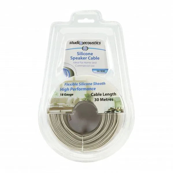 Studio Acoustics SA1830 18GA Flexible Silicone Sheath Speaker Cable - 30 Metres