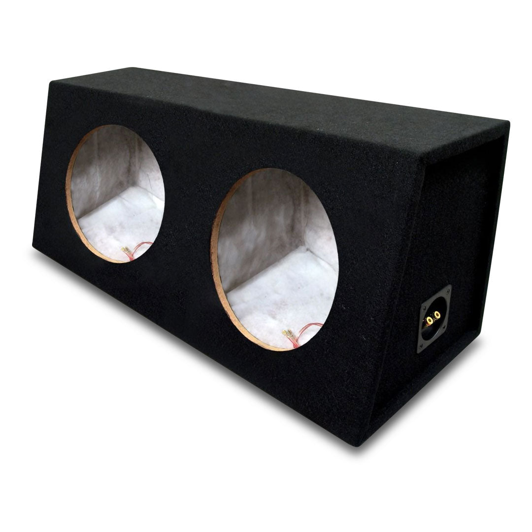 DNA SB10D | 10" Dual Subwoofer Enclosure - Carpeted Black MDF Box