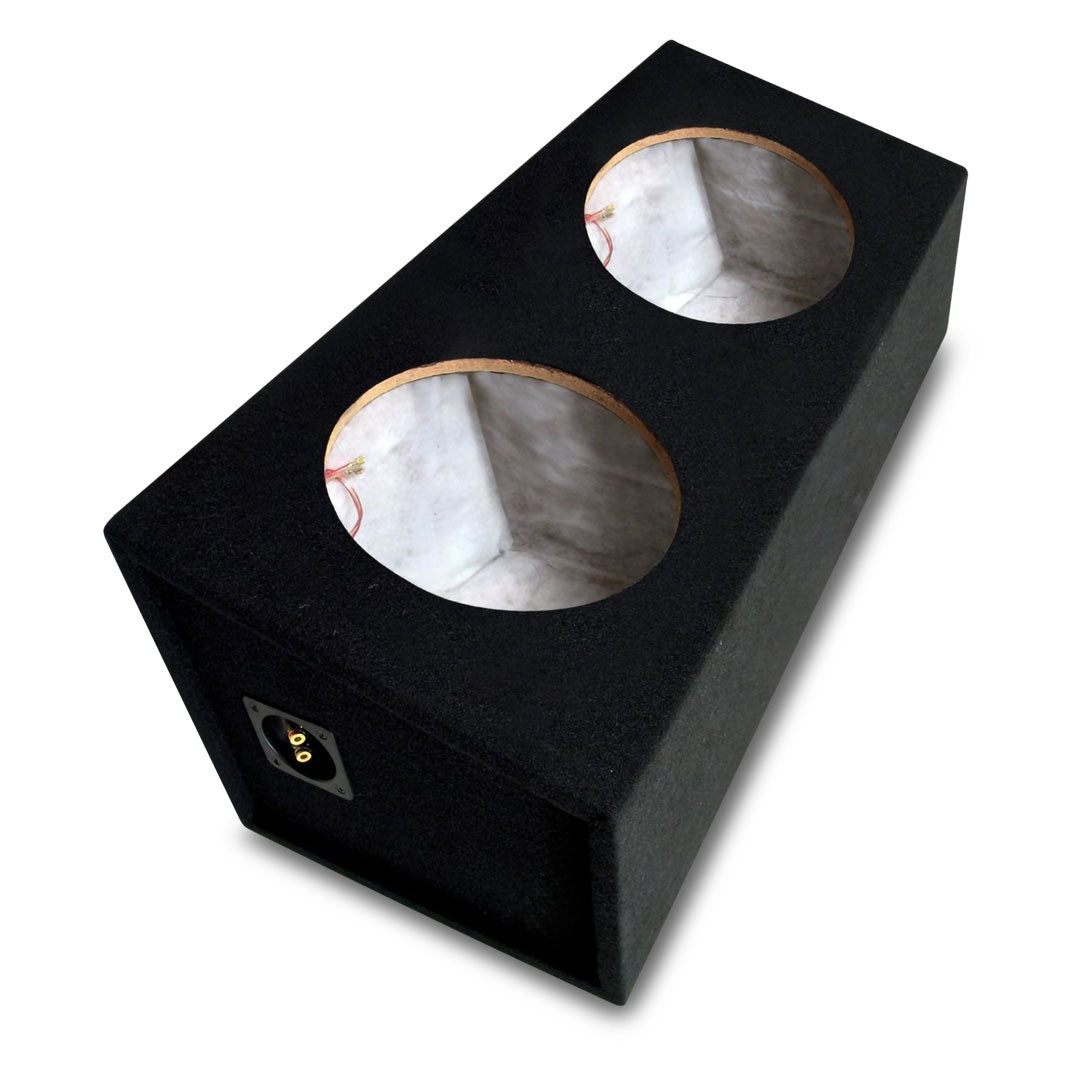 DNA SB10D | 10" Dual Subwoofer Enclosure - Carpeted Black MDF Box