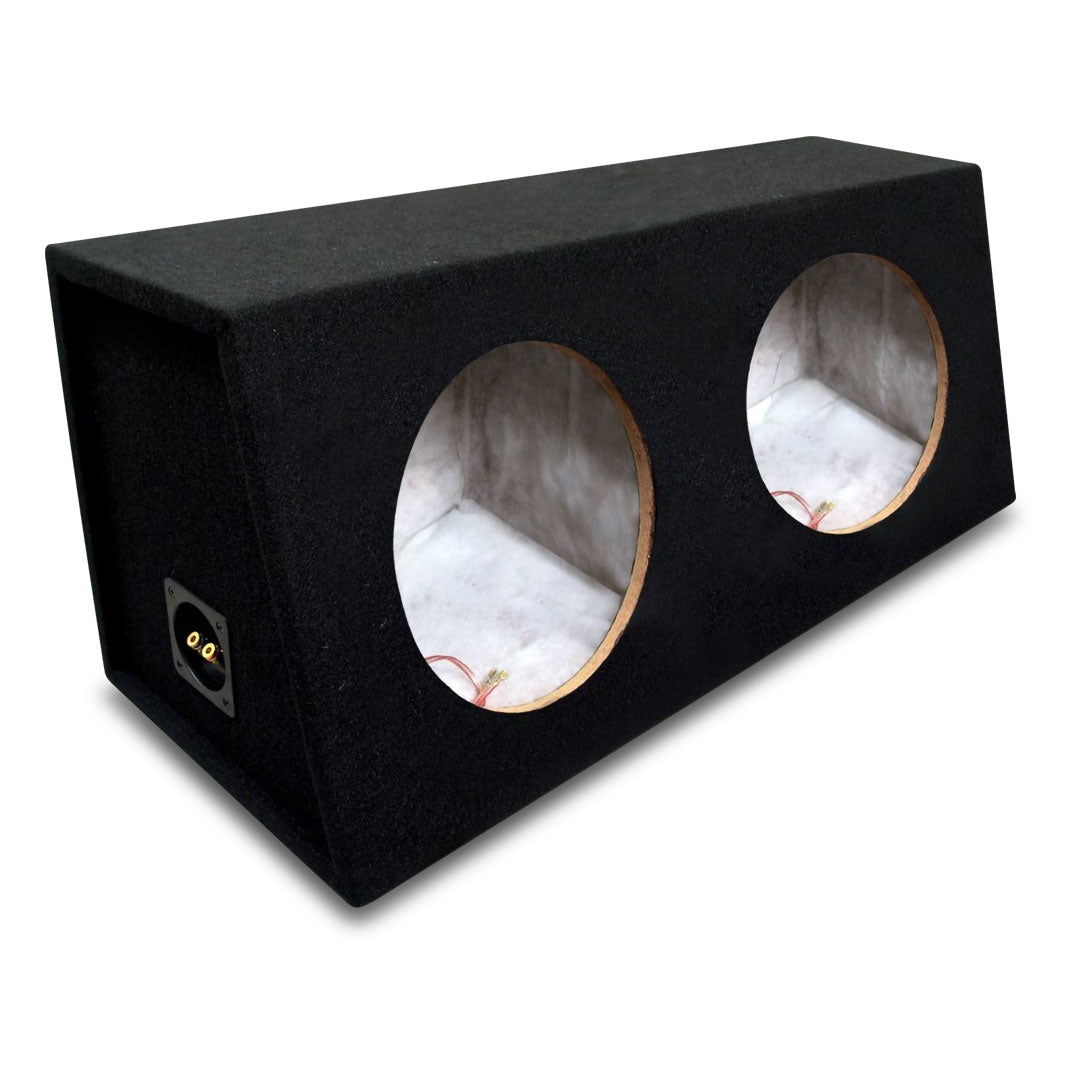 DNA SB10D | 10" Dual Subwoofer Enclosure - Carpeted Black MDF Box