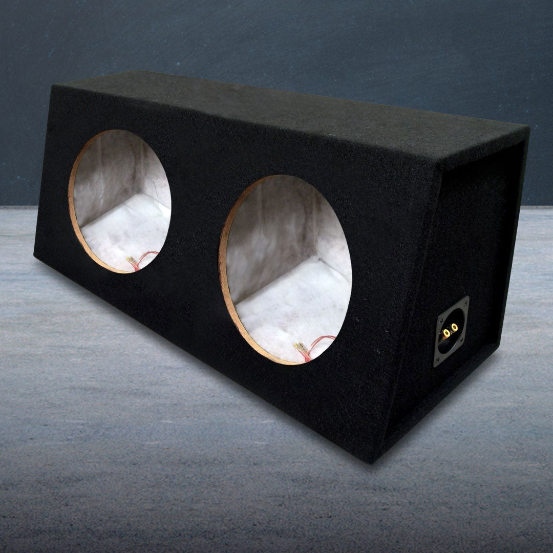 DNA SB10D | 10" Dual Subwoofer Enclosure - Carpeted Black MDF Box