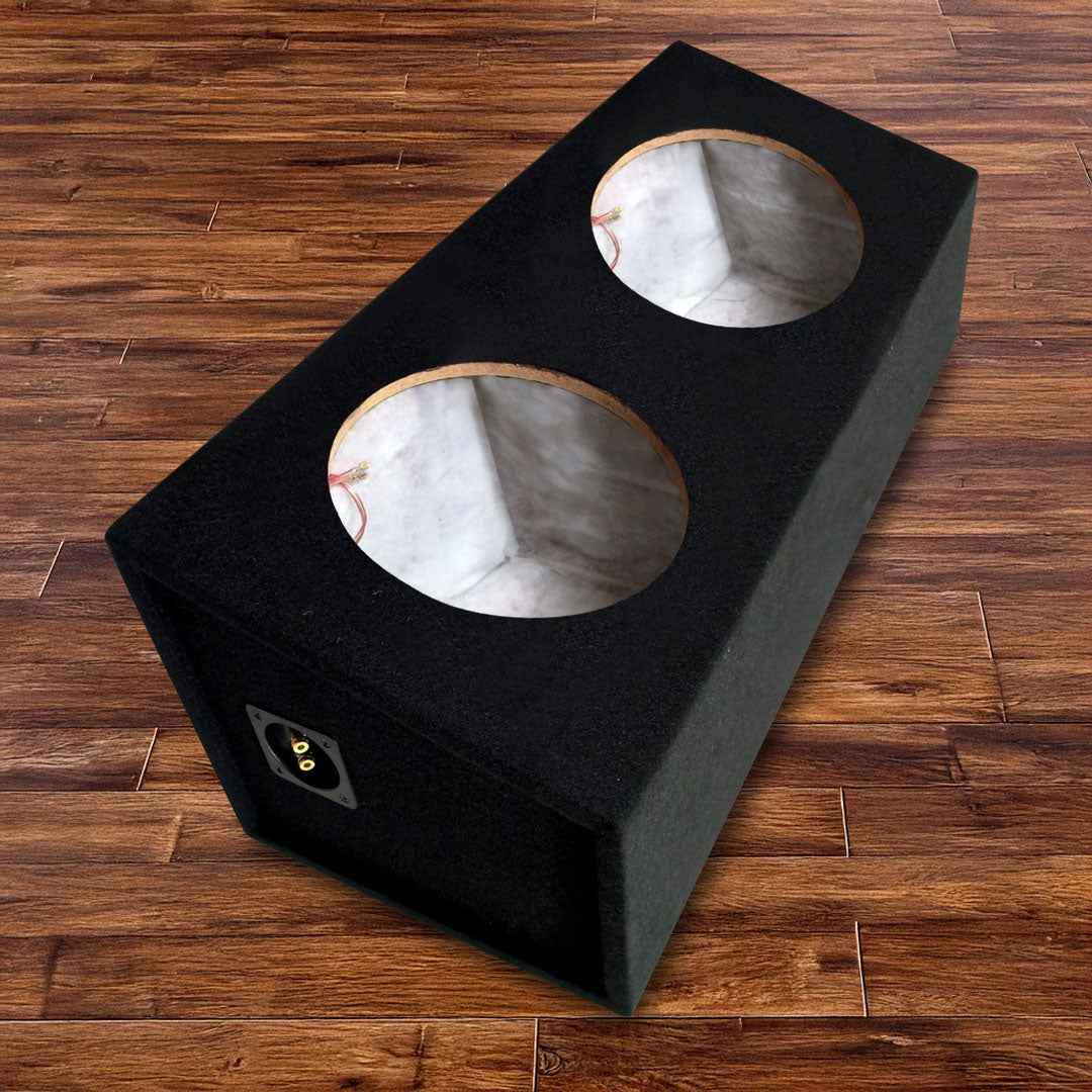 DNA SB10D | 10" Dual Subwoofer Enclosure - Carpeted Black MDF Box