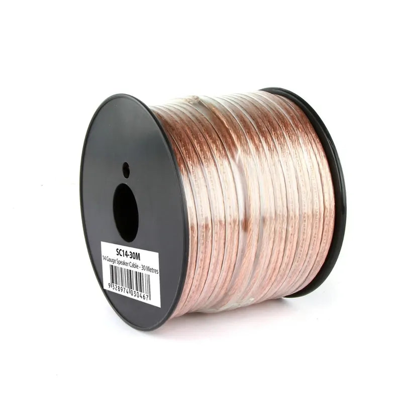 DNA Audio SC14-30M 14-Gauge Clear Speaker Cable – 30 Metres | High-Clarity Audio Wiring