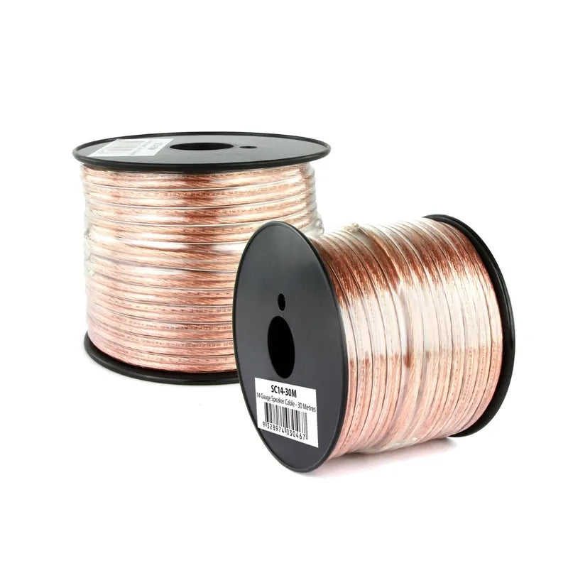 DNA Audio SC14-30M 14-Gauge Clear Speaker Cable – 30 Metres | High-Clarity Audio Wiring