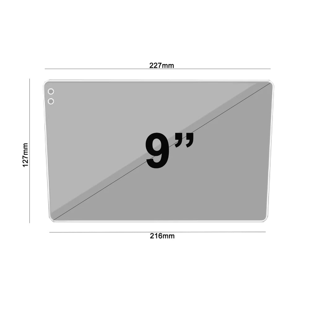 CAC SCRP3 9" 10" Navigation Tempered Glass Screen Protector Anti Fingerprints Car Stereo Protective Film