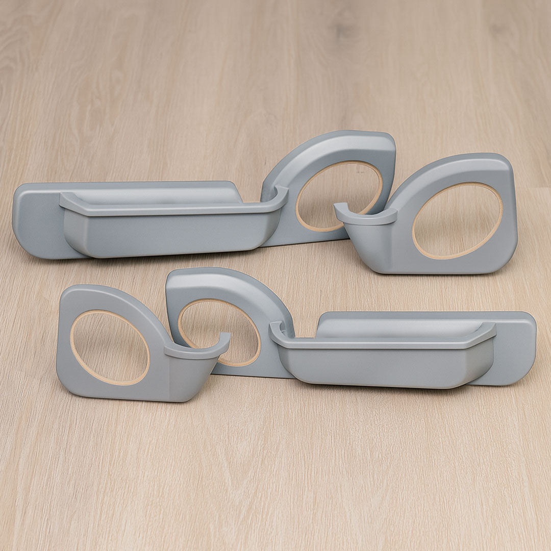 Cruiser Consoles Front and Rear Speaker Pods 6x9" Grey (Set of 4 Doors) | SETPOD7069GREY