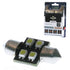 AERPRO SMD91W 4X SUPER SMD LED 28MM FESTOON INTERIOR GLOBE WHITE