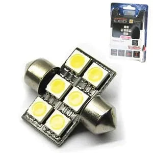 Aerpro SMD96R 6X Super SMD LED 31mm Festoon Interior Globe Red