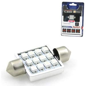 Aerpro SMD98R 12X Super SMD LED 36mm Festoon Interior Globe Red