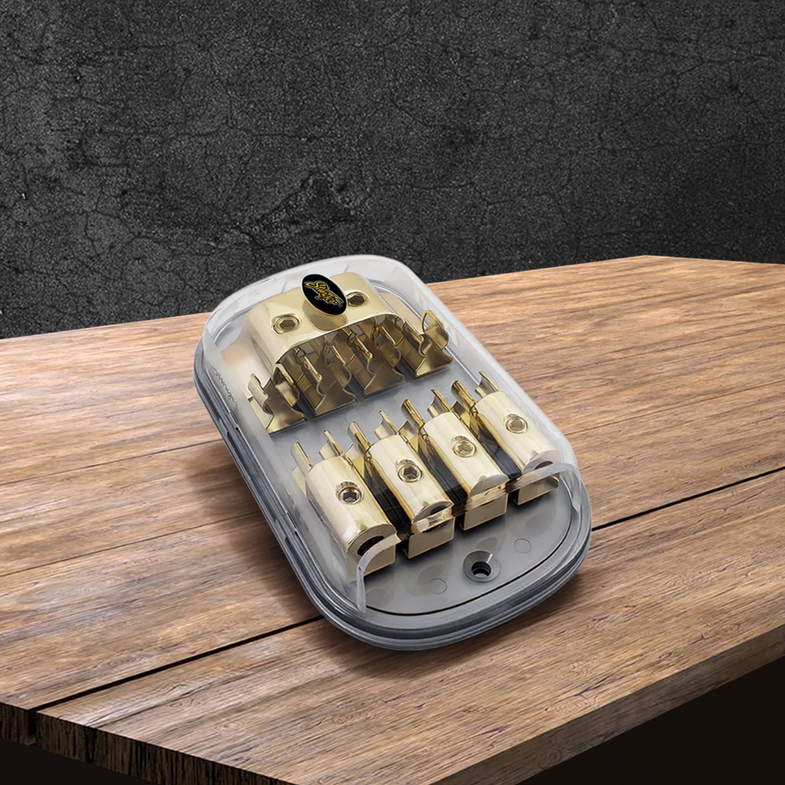 Stinger SPD8124 2 4GA In 4 8GA Out Gold AGU Fused Distribution Block