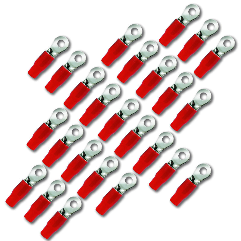 Stinger SPT5104R 25 Pack Pro 4GA 5/16" Red Ring Terminals