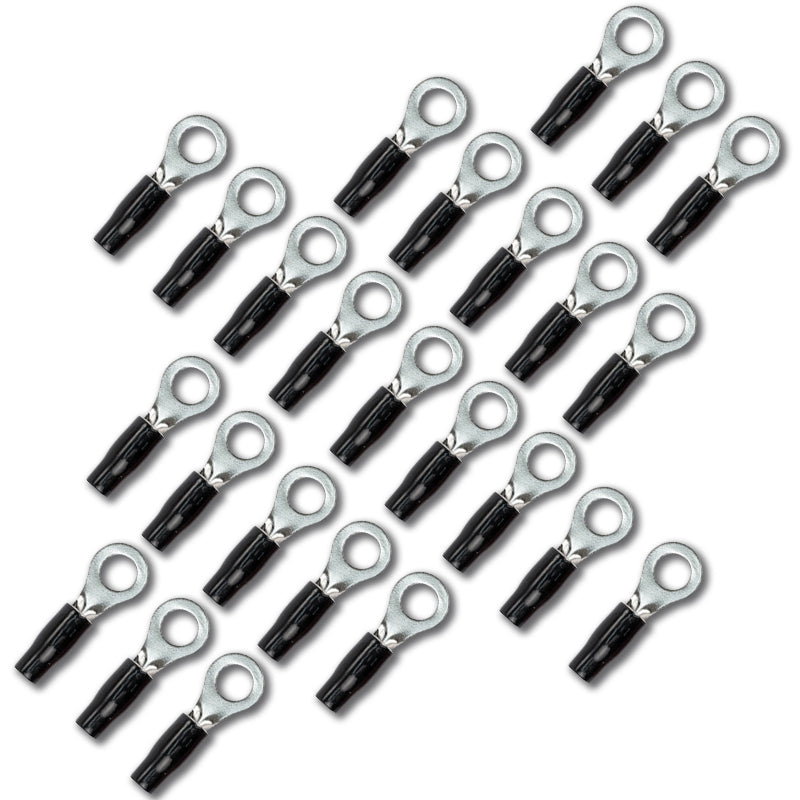Stinger SPT5108B 25 Pack Pro 8GA Input to 5/16" Black Ring Shoc-Krome