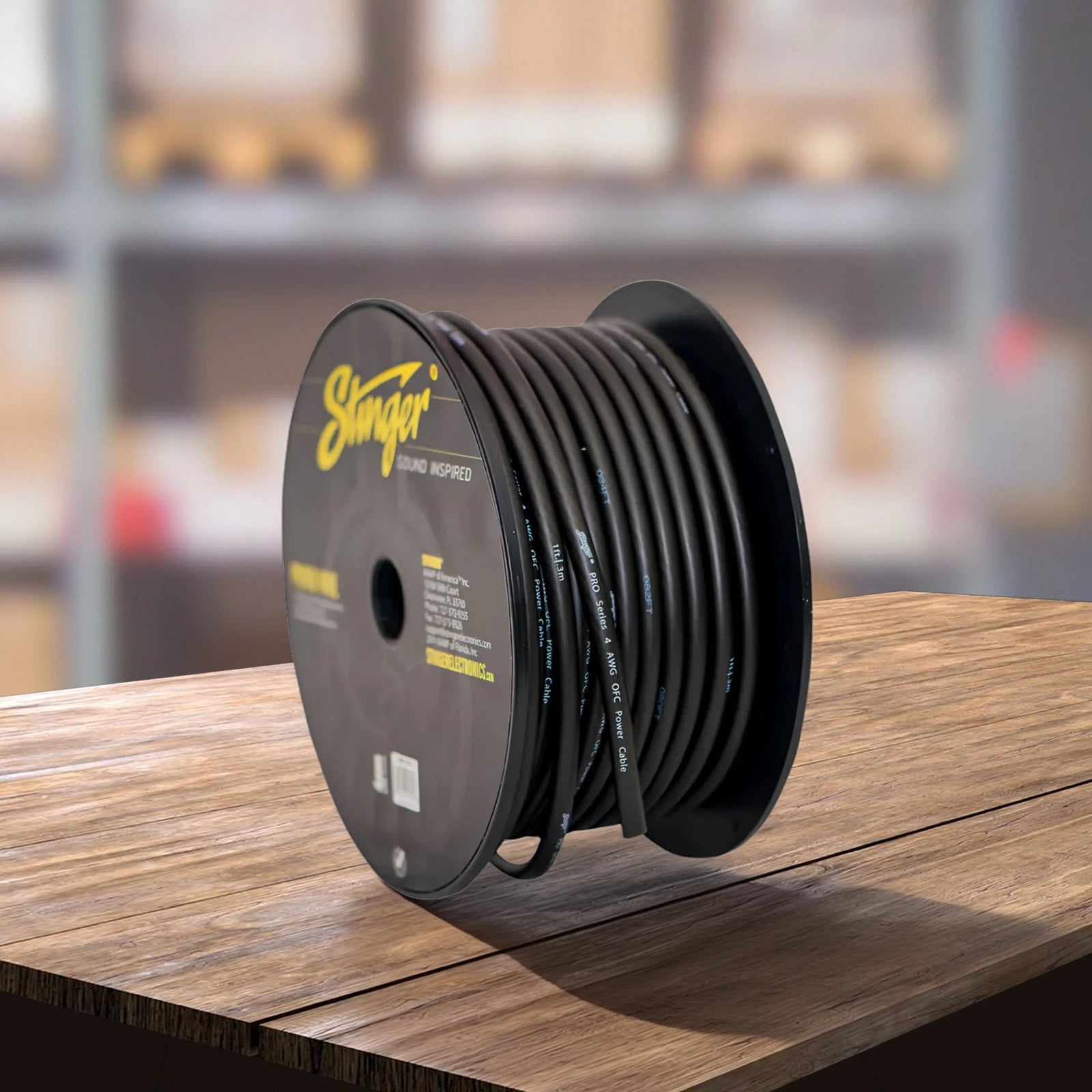 Stinger SPW14TB 30 Meter Roll 4GA Black Cable