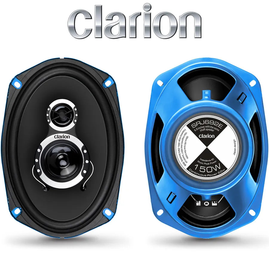 CLARION SRJ692E 6x9-Inch 3-Way Coaxial Car Speakers
