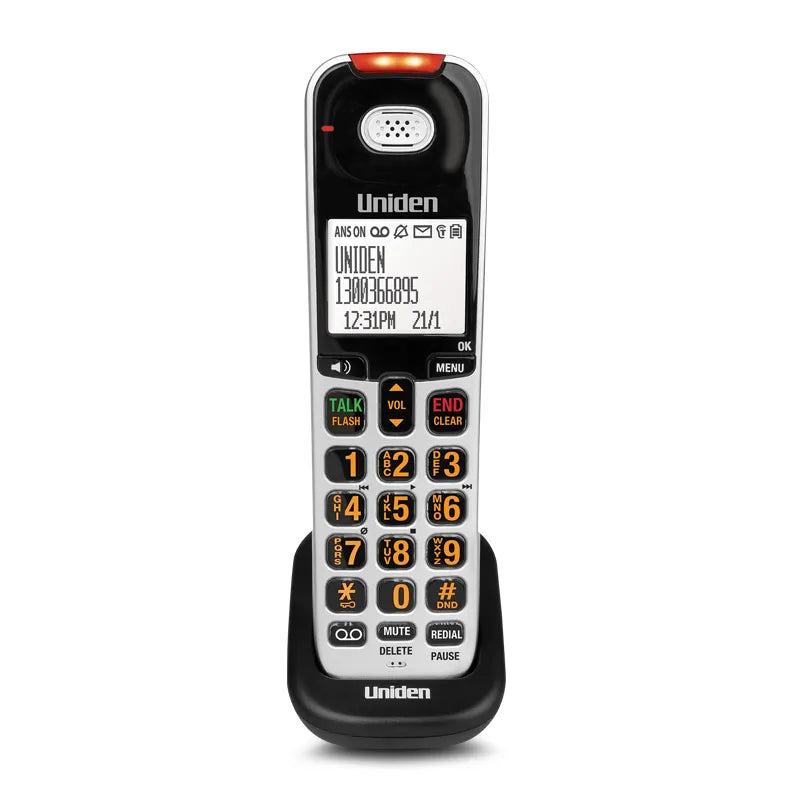 Uniden SS E07 Optional Sight & Sound Enhanced Digital Cordless Handset for SSE 45/47 Series Cordless Phone