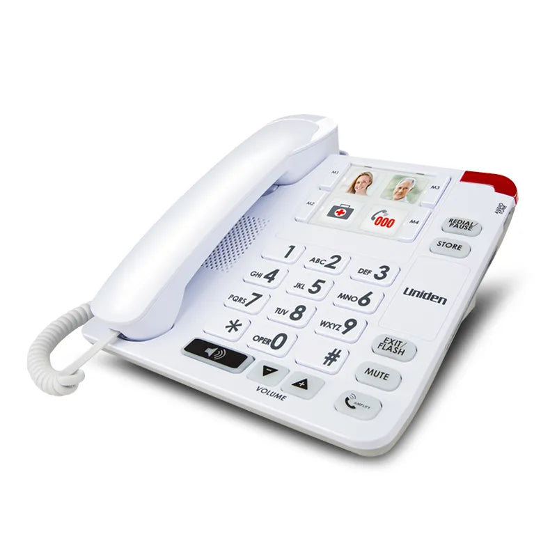 Uniden SS E34 Sight & Sound Enhanced Corded Phone System