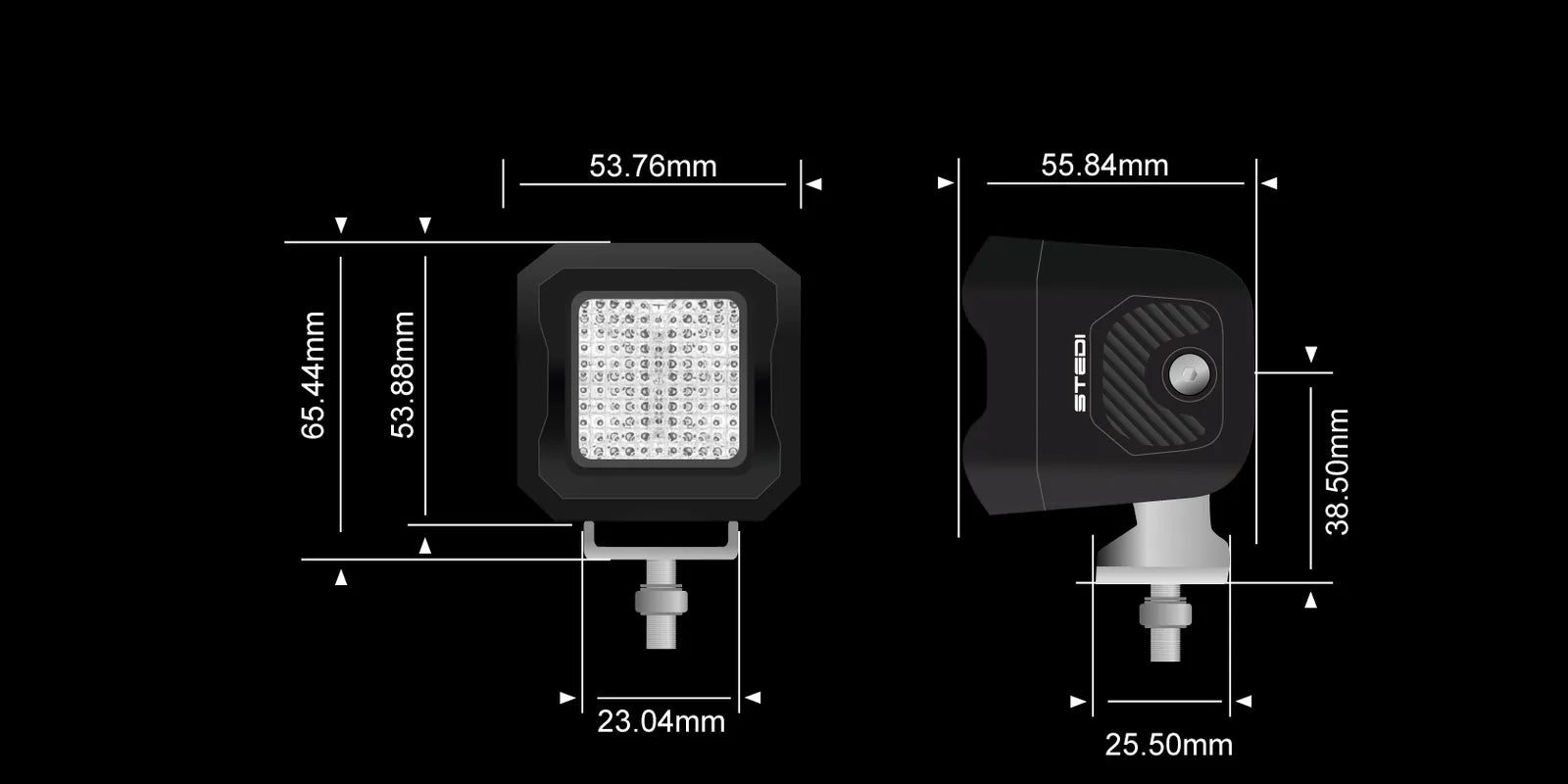 STEDI ST-04-G1-001 G1 Black Flood Work Light CREE XP-L2