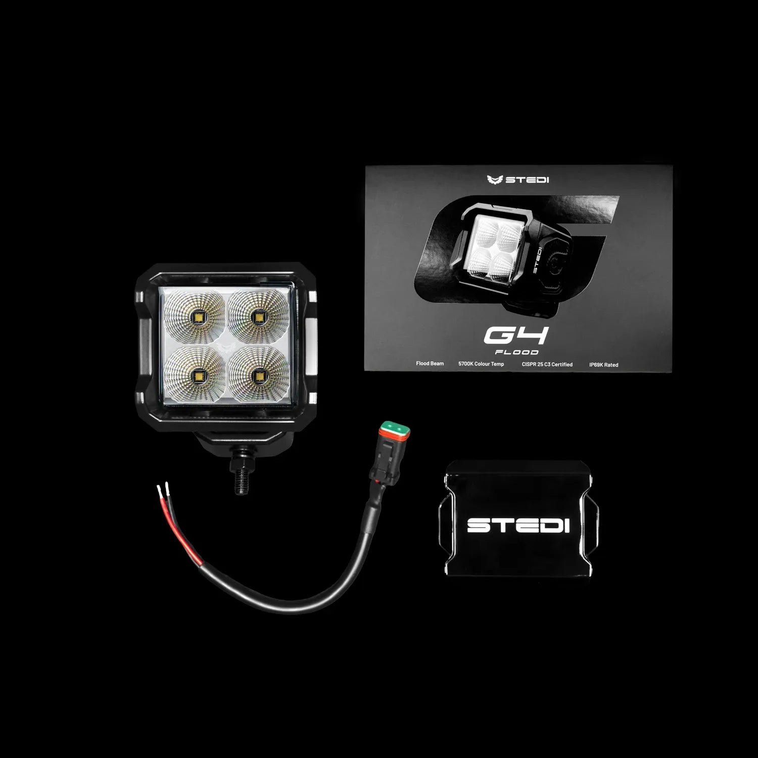 STEDI ST-04-G4-003 G4 Black Flood Work Light 60° CREE XP-L2
