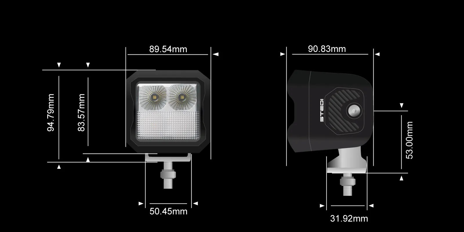 STEDI ST-04-G4-006 G4 Dual Colour Work Light White/Amber