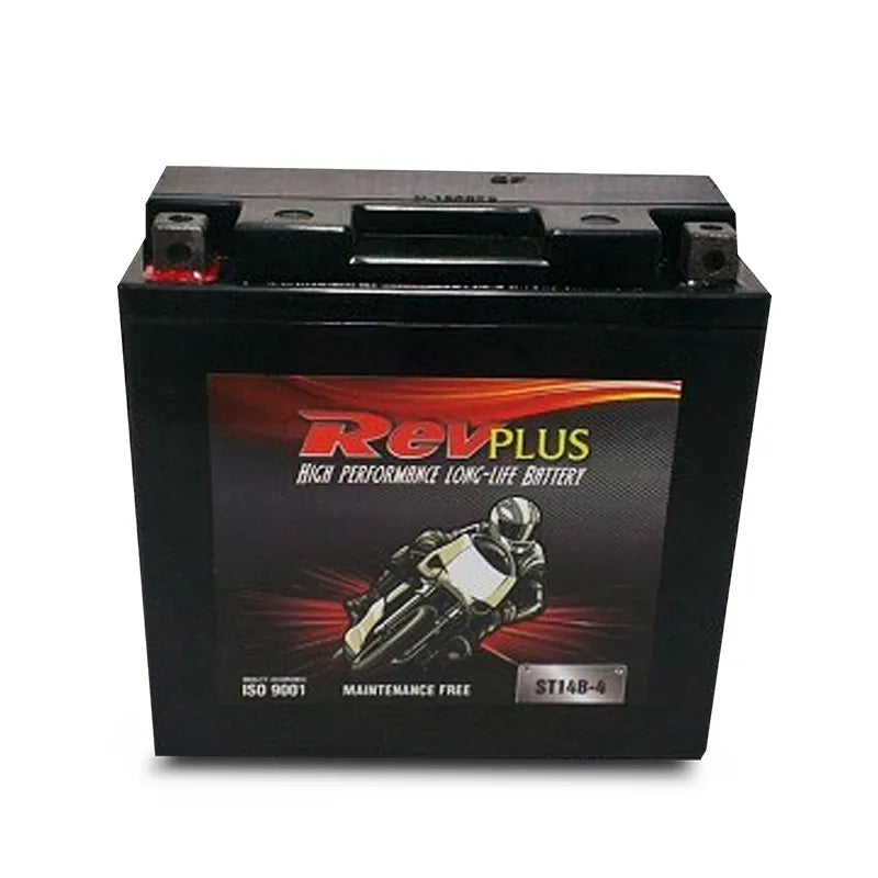 RevPLUS ST14B-4 Factory Activated VRLA Motorcycle Battery (12V, 12Ah)