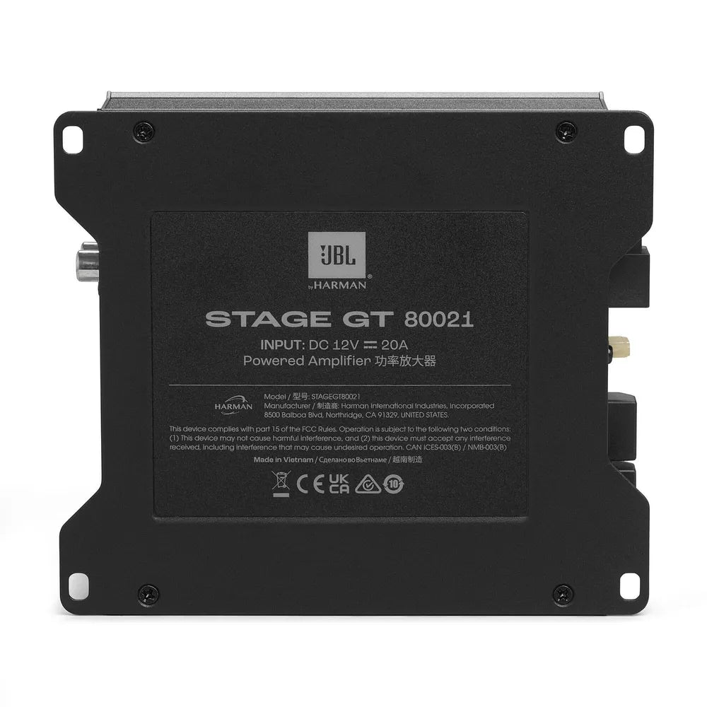 JBL Stage GT80021 2-Channel Class D Amplifier 260W RMS Bridgeable