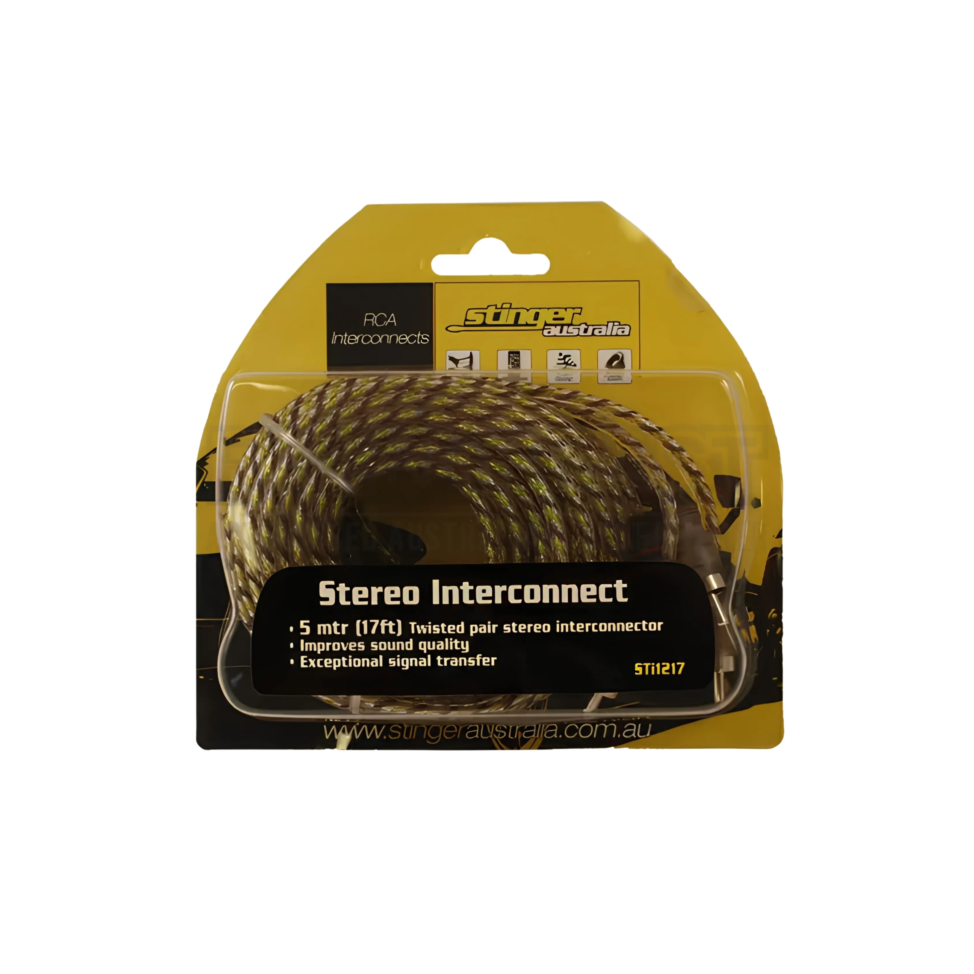 Stinger STI1217 2 Channel RCA Lead - 17Ft.