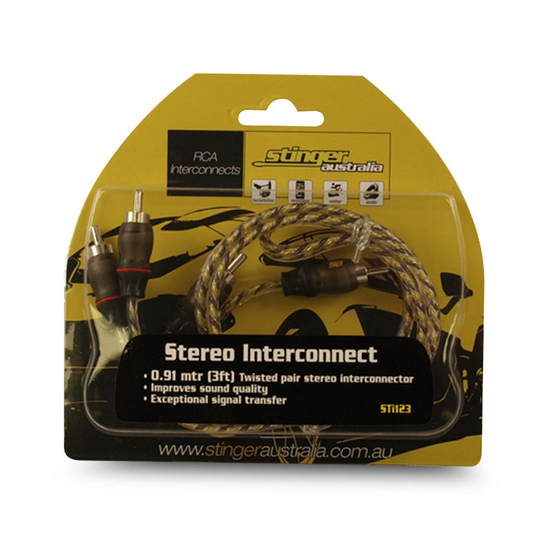 Stinger STI123 2 Channel 3-Feet RCA Lead