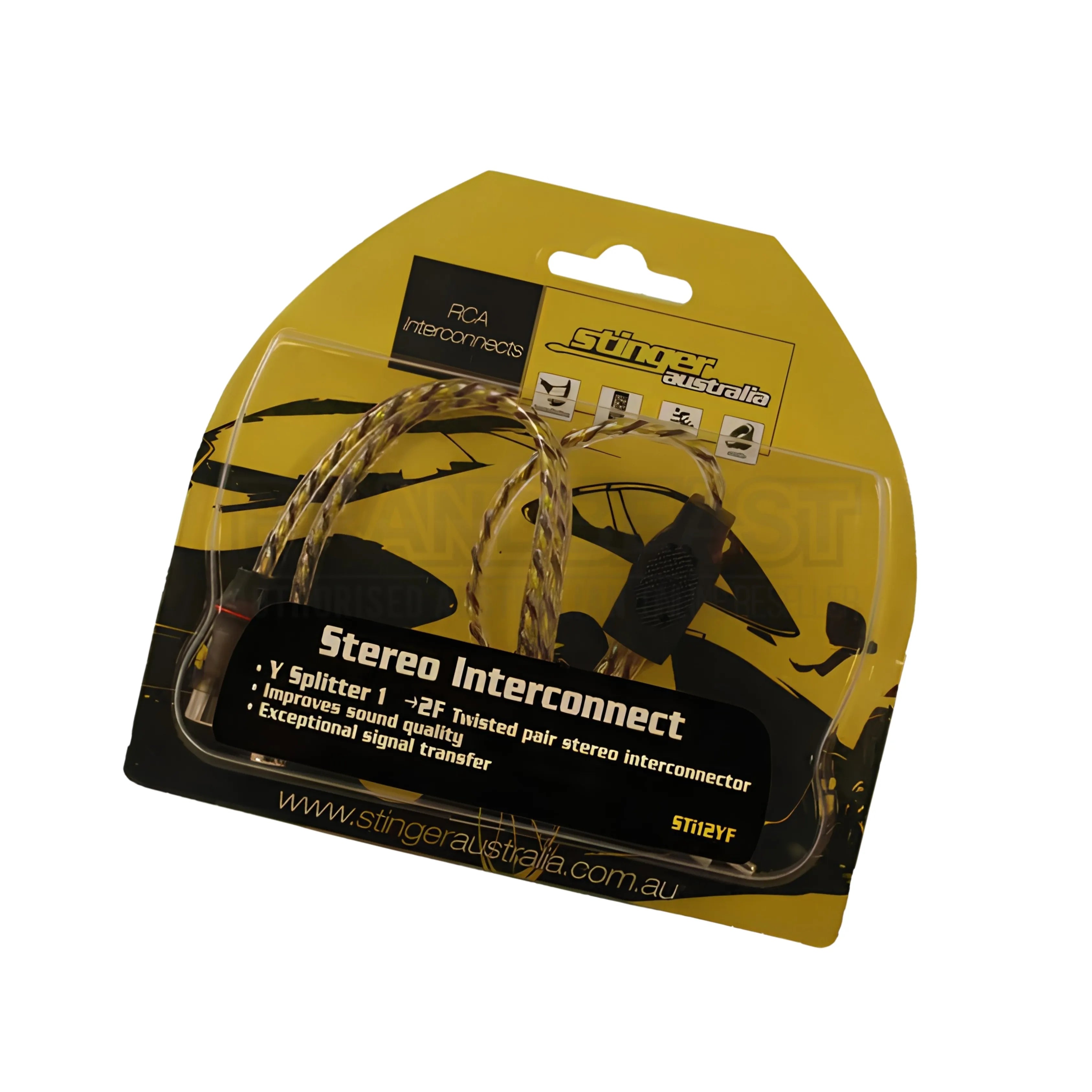 Stinger STI12YF 1 Male To 2 Female RCA Y Splitter