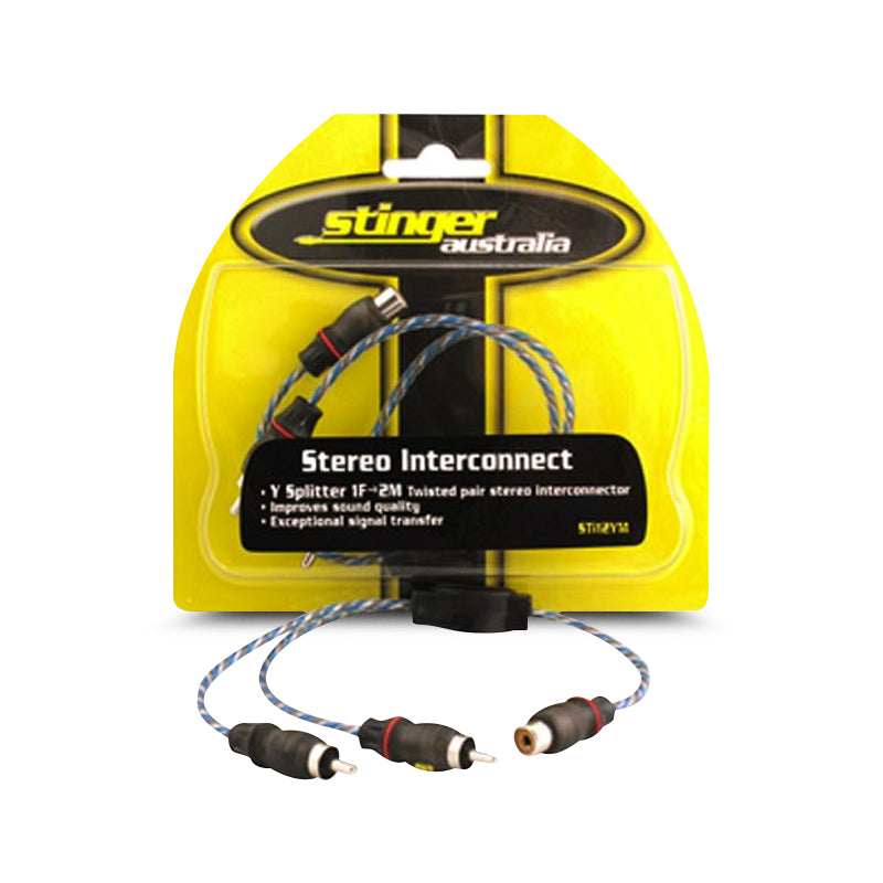 Stinger STI12YM 1 Female To 2 Male RCA Y Splitter