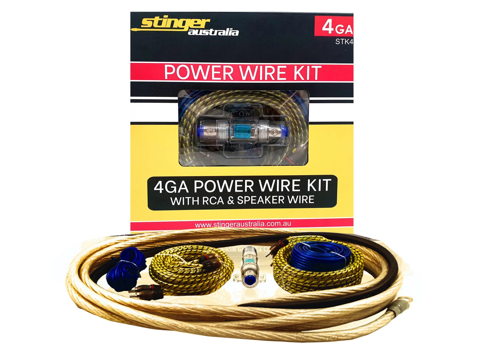 Stinger STK4 4GA 4-Channel Amplifier Power Wiring Kit