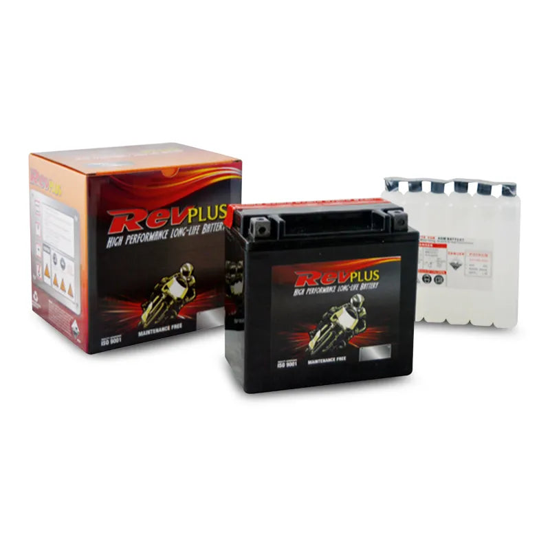 RevPLUS STX9A-BS Heavy Duty Dry Charged Motorcycle Battery (12V, 9Ah)