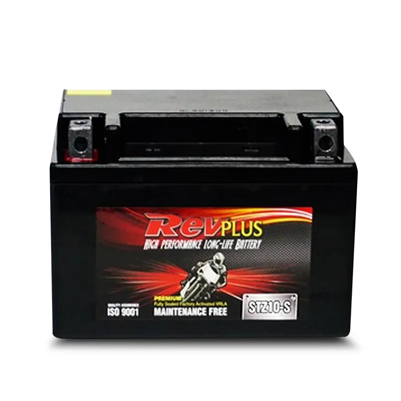 RevPLUS STZ10-S Premium Fully Sealed Factory Activated VRLA Motorcycle Battery (12V, 8.6Ah)