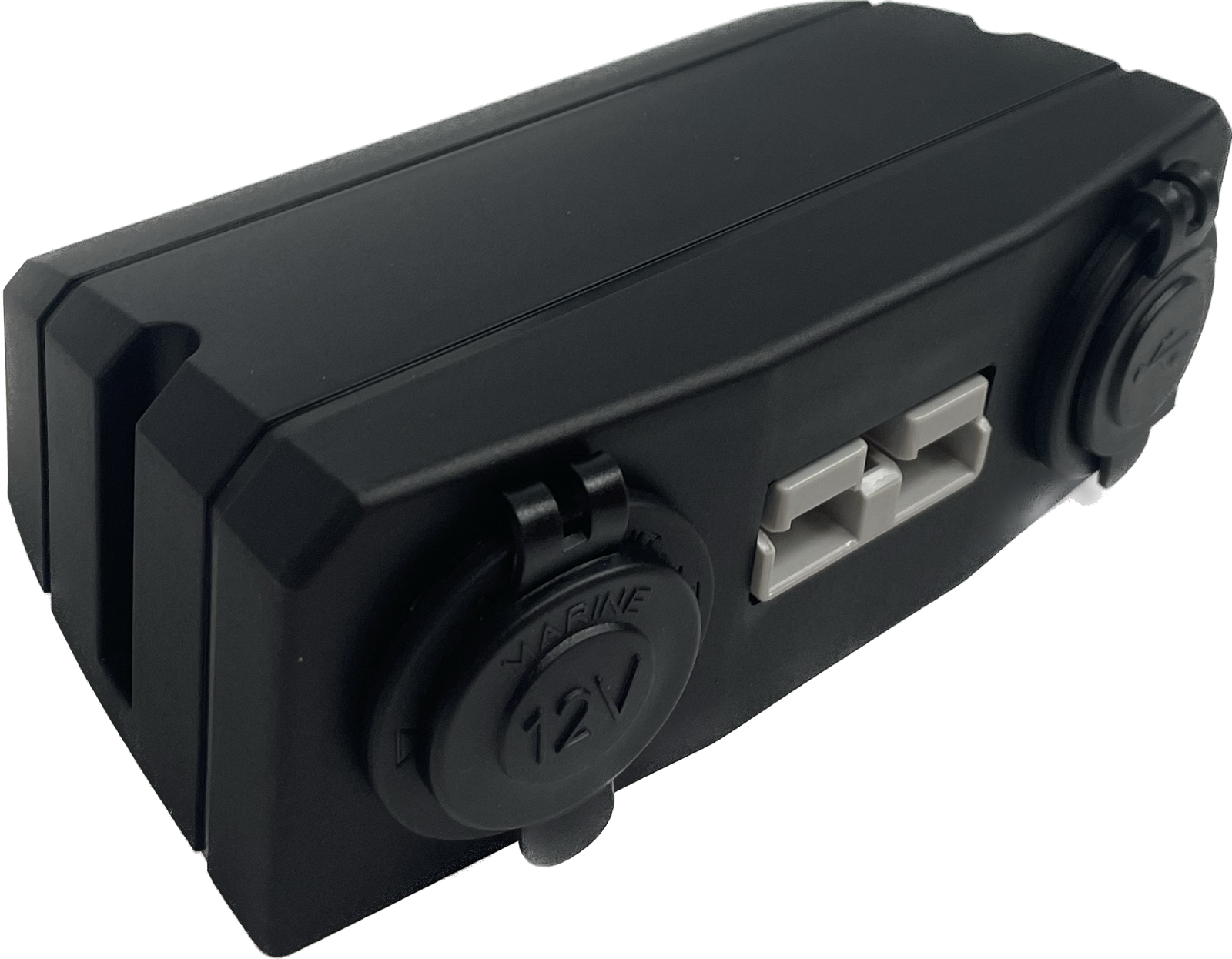 BAINTECH BTAnderson/Ciga/USB Surface Mount Anderson Plug, Ciga Socket & Dual USB Panel - Ultimate 50A Triple-Function Electrical Hub for 4WD, Caravan & Marine