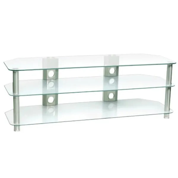 Studio Acoustics SVR360 3 Tier Clear Glass TV/Audio Video Stand - Large