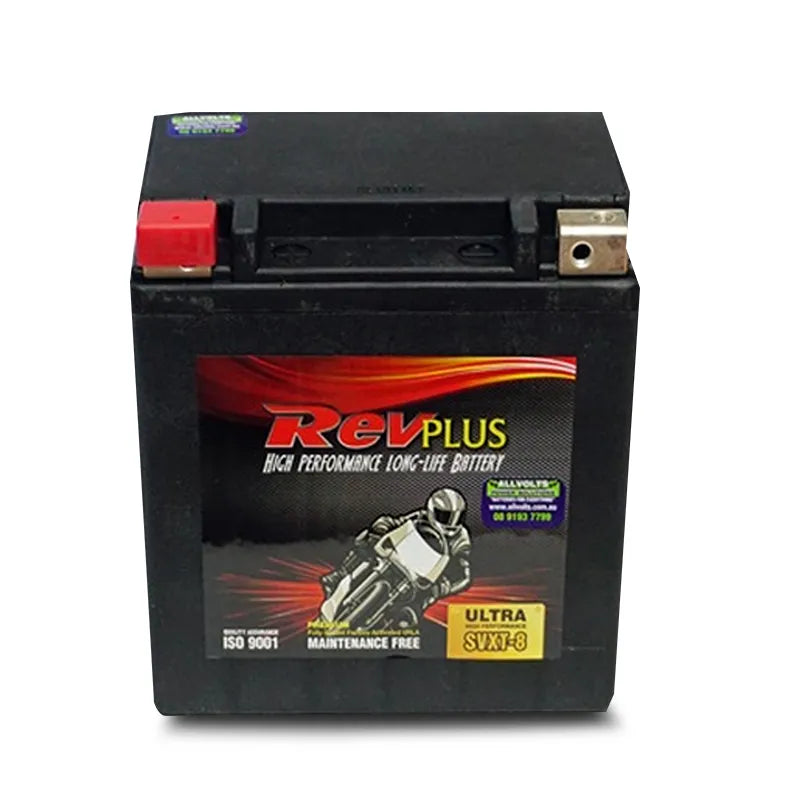 RevPLUS SVXT-8 VRLA Ultra High Premium Motorcycle Battery (12V, 12Ah)