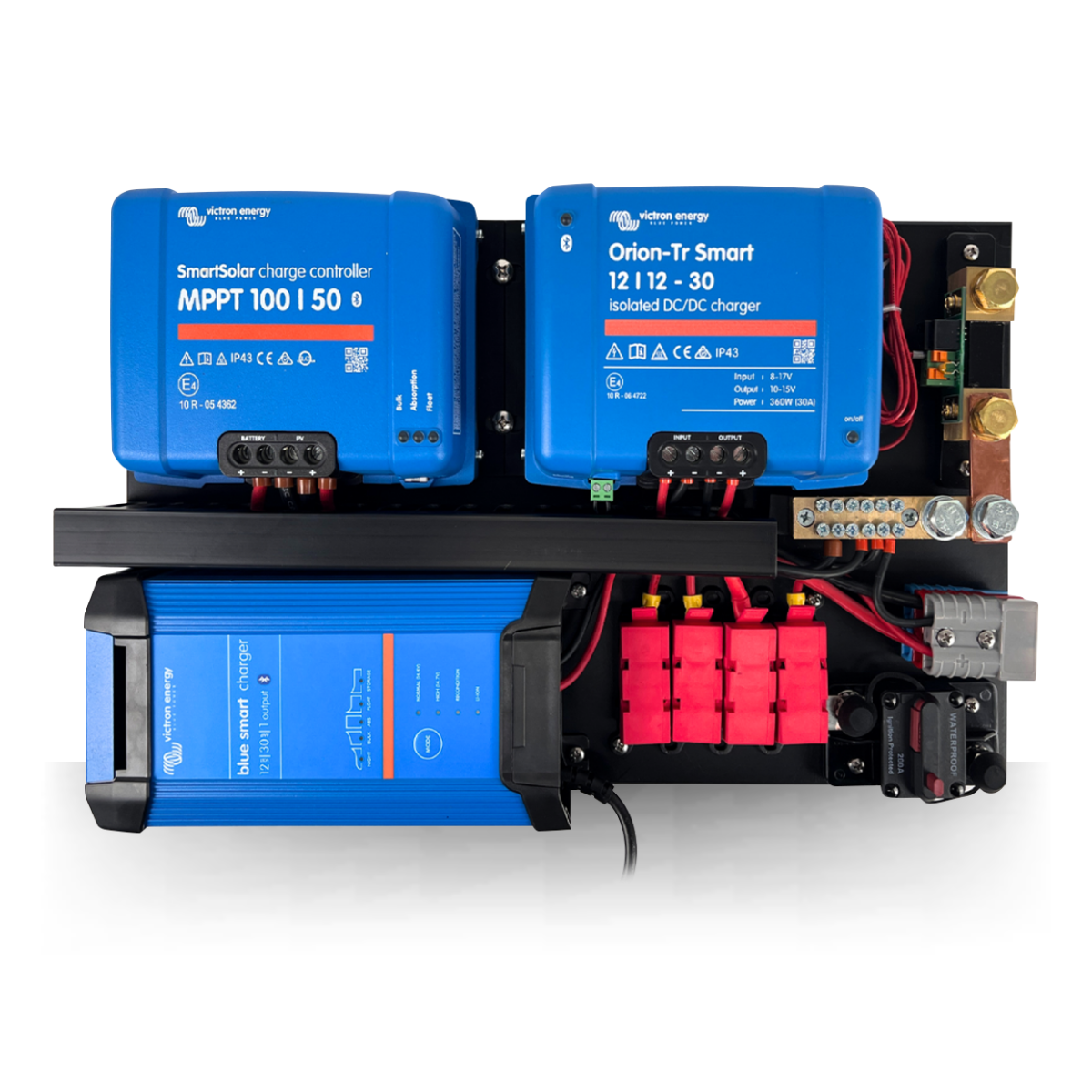 Baintech Standard Stal 50 Smart Power Board - Advanced 12V Victron Energy Power Management System with Battery Protect, MPPT Solar, DC-DC, AC Charging and Battery Monitoring